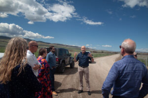 ASPIRE group listens to explanation at the Agri-Park Site Visit as a part of the R6 listening tour on May 7, 2025.
