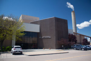 View of IPP building against the blue sky.