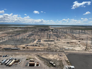 View of the powerlines from the top of the IPP building.