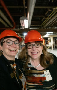 Anca Matcovschi and Jennifer Seelig posing for a selfie as representatives from ASPIRE on the IPP tour.