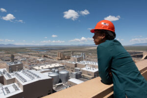 Fawn Groves overlooks the infrastructure and buildings below the IPP building.
