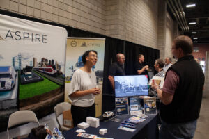 Fawn Groves, ASPIRE's Outreach and Education Specialist, tables at the R6 Growth Summit in Richfield, Utah, on May 6, 2025.
