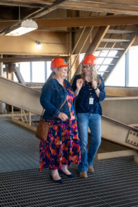Sara Shaffer from ASPIRE and Tracy Young, and IAB member from the Utah Transit Authority, walk through the IPP as a part of the R6 Listening Tour on May 7, 2025.