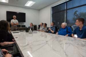 Thierry Caussat, the Chief Technology Officer at Lion Energy, presenting to ASPIRE students.