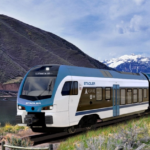 Mock-up image of the fully battery-powered public rail transportation without overhead electric infrastructure.