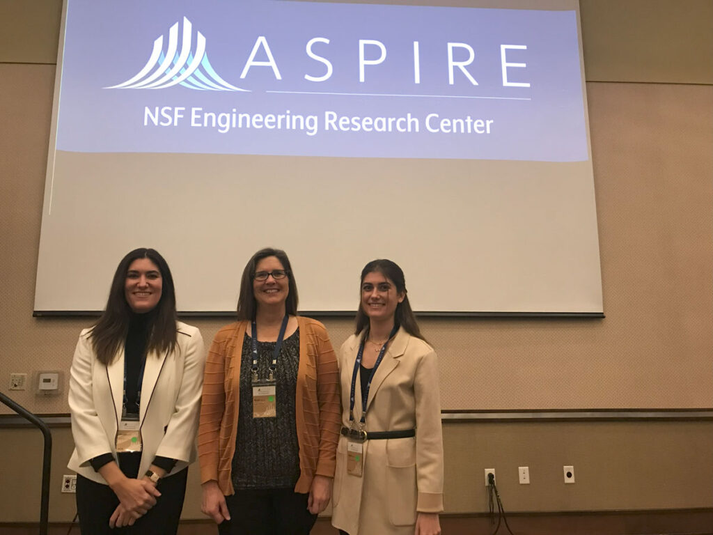 Gaia Cervini, Professor Clawson, and Chiara Cervini at the ASPIRE Annual Meeting.