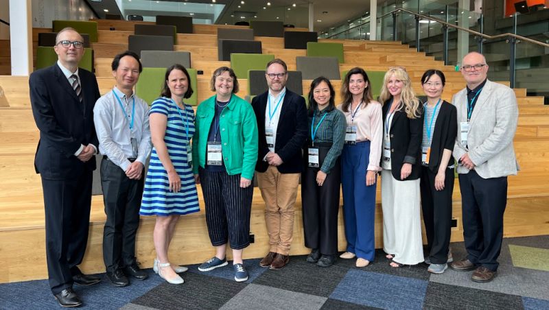 Nadia, Douglas, and others at the ATRF / TKC 2025 event held at the University of Auckland.