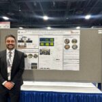 Pedram Balooch Sirgani presenting his research at the TRB conference.