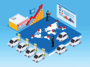 Graphic depicting the global EV market